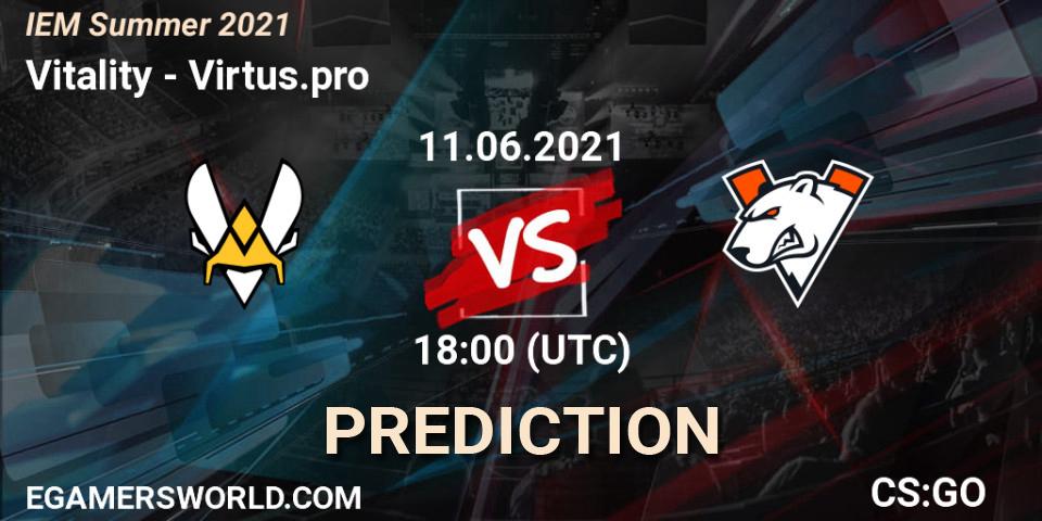 Vitality vs Virtus.pro: Betting TIp, Match Prediction. 11.06.21. CS2 (CS:GO), IEM Summer 2021