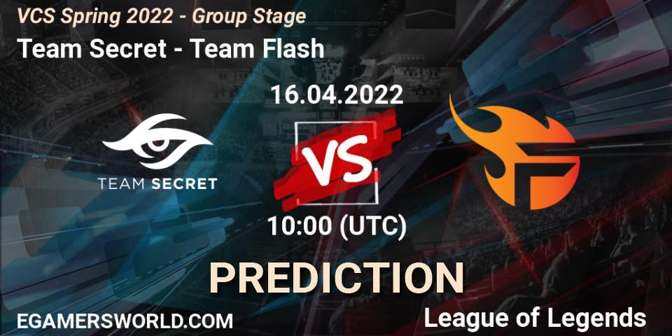 Team Secret vs Team Flash: Betting TIp, Match Prediction. 12.04.22. LoL, VCS Spring 2022 - Group Stage 