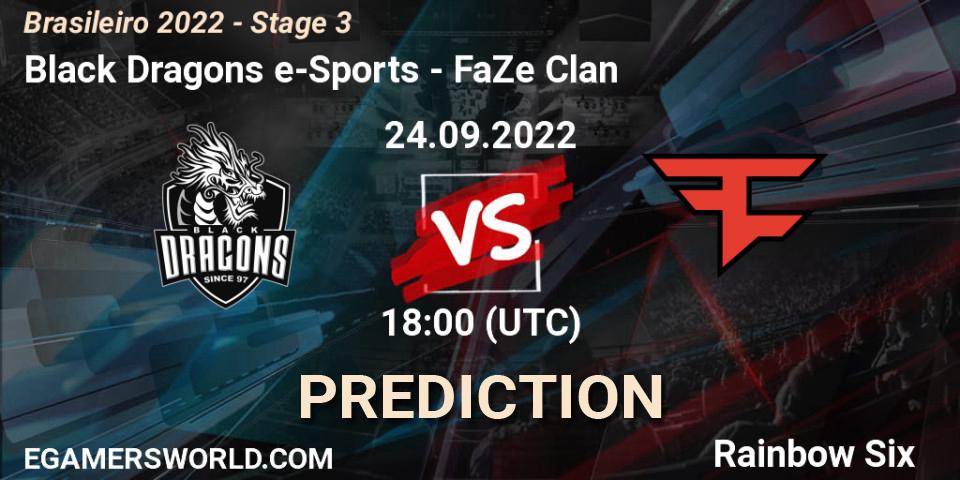 Black Dragons e-Sports vs FaZe Clan: Betting TIp, Match Prediction. 24.09.22. Rainbow Six, Brasileirão 2022 - Stage 3