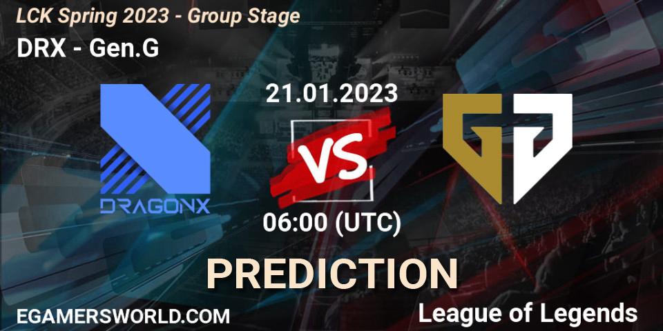 DRX vs Gen.G: Betting TIp, Match Prediction. 21.01.23. LoL, LCK Spring 2023 - Group Stage