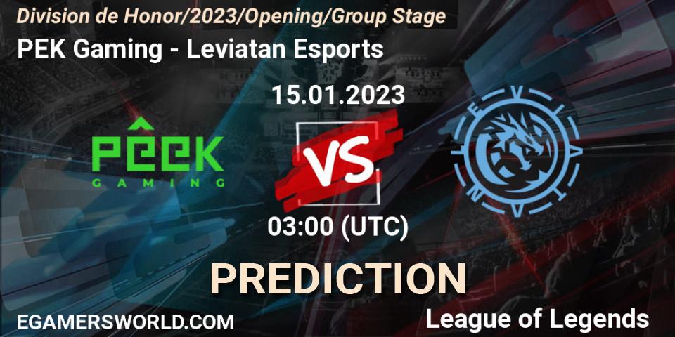 PÊEK Gaming vs Leviatan Esports: Betting TIp, Match Prediction. 15.01.23. LoL, División de Honor Opening 2023 - Group Stage