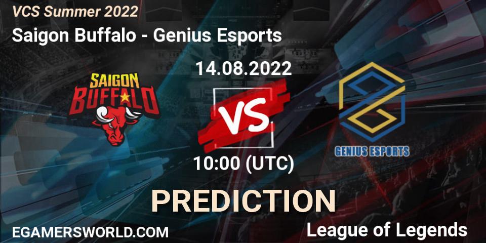Saigon Buffalo vs Genius Esports: Betting TIp, Match Prediction. 14.08.22. LoL, VCS Summer 2022