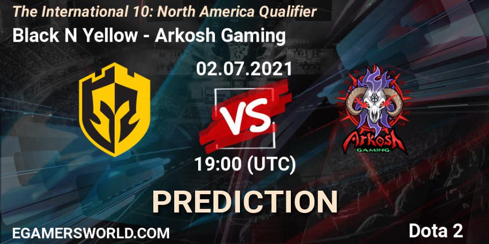 Black N Yellow vs Arkosh Gaming: Betting TIp, Match Prediction. 02.07.2021 at 20:00. Dota 2, The International 10: North America Qualifier