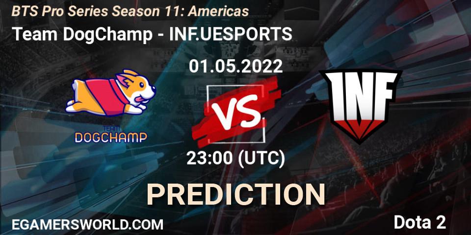 Team DogChamp vs INF.UESPORTS: Betting TIp, Match Prediction. 01.05.22. Dota 2, BTS Pro Series Season 11: Americas