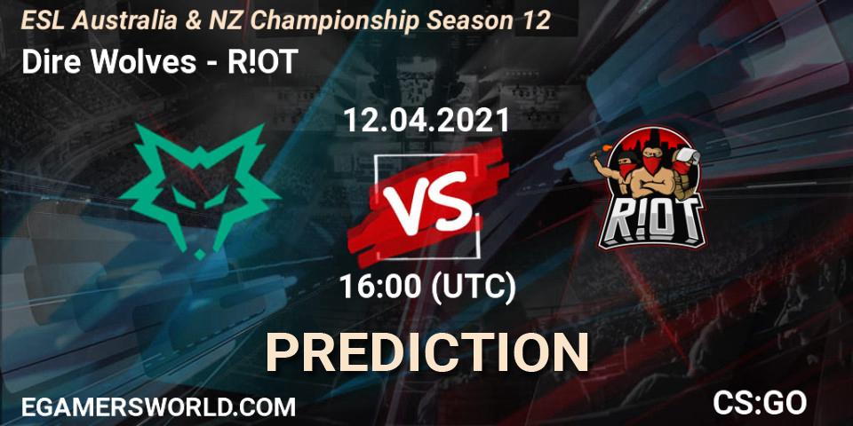 Dire Wolves vs R!OT: Betting TIp, Match Prediction. 12.04.21. CS2 (CS:GO), ESL Australia & NZ Championship Season 12