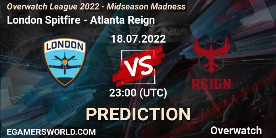 London Spitfire vs Atlanta Reign: Betting TIp, Match Prediction. 18.07.22. Overwatch, Overwatch League 2022 - Midseason Madness