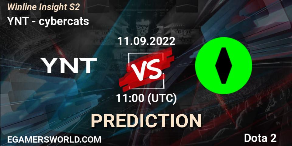 YNT vs cybercats: Betting TIp, Match Prediction. 11.09.2022 at 11:04. Dota 2, Winline Insight S2