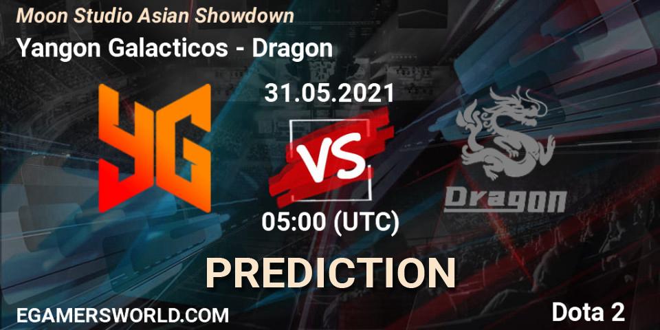 Yangon Galacticos vs Dragon: Betting TIp, Match Prediction. 31.05.2021 at 05:01. Dota 2, Moon Studio Asian Showdown