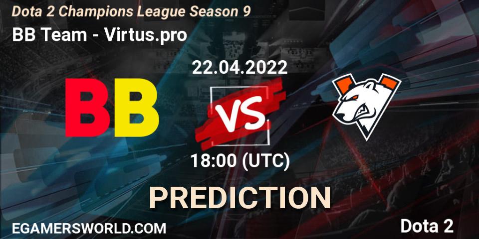 BB Team vs Virtus.pro: Betting TIp, Match Prediction. 22.04.22. Dota 2, Dota 2 Champions League Season 9
