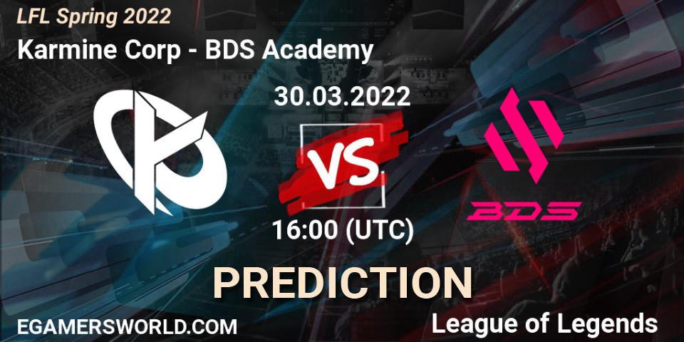 Karmine Corp vs BDS Academy: Betting TIp, Match Prediction. 30.03.2022 at 16:00. LoL, LFL Spring 2022