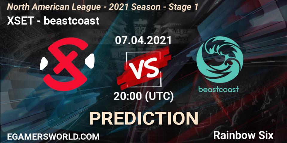 XSET vs beastcoast: Betting TIp, Match Prediction. 07.04.2021 at 20:00. Rainbow Six, North American League - 2021 Season - Stage 1