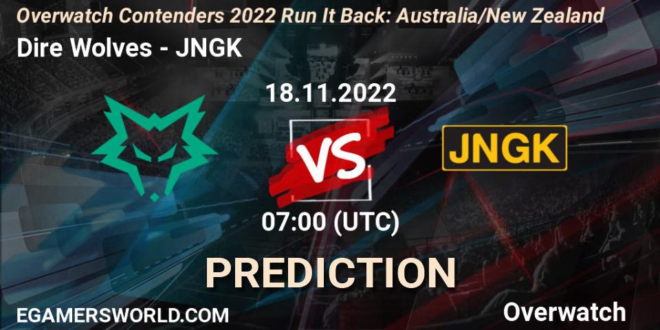 Dire Wolves vs JNGK: Betting TIp, Match Prediction. 18.11.22. Overwatch, Overwatch Contenders 2022 - Australia/New Zealand - November