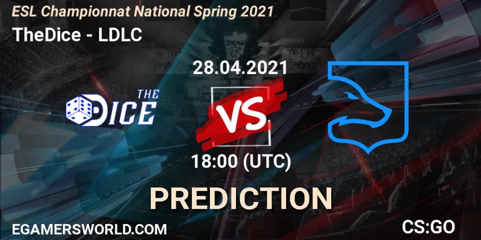 TheDice vs LDLC: Betting TIp, Match Prediction. 28.04.21. CS2 (CS:GO), ESL Championnat National Spring 2021