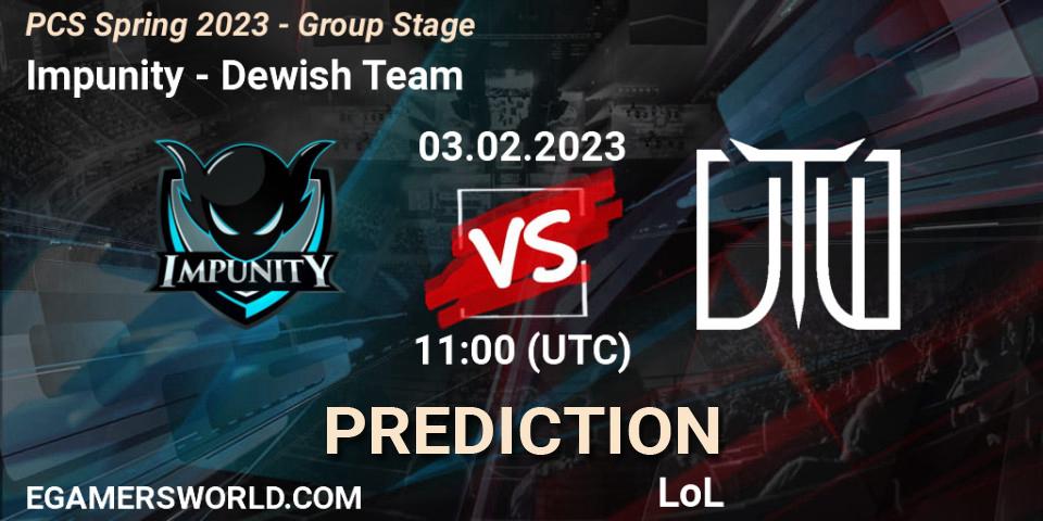 Impunity vs Dewish Team: Betting TIp, Match Prediction. 03.02.23. LoL, PCS Spring 2023 - Group Stage
