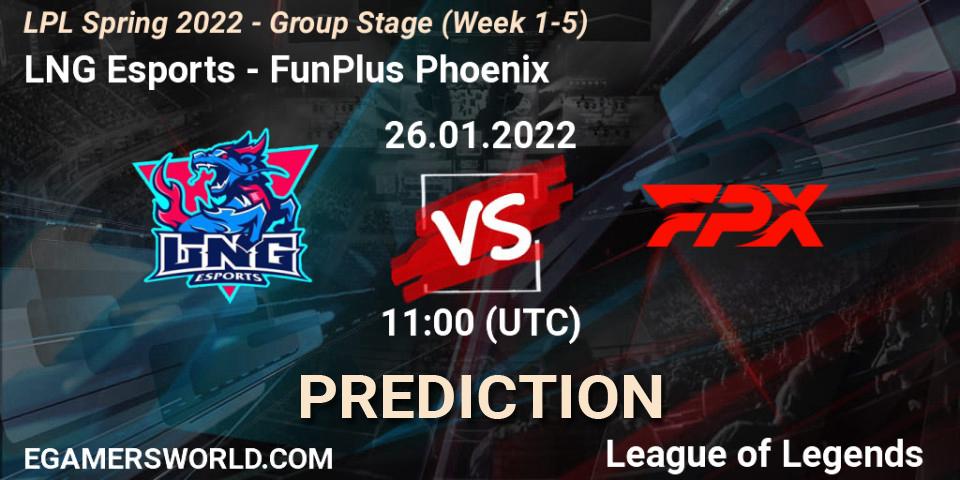 LNG Esports vs FunPlus Phoenix: Betting TIp, Match Prediction. 26.01.22. LoL, LPL Spring 2022 - Group Stage (Week 1-5)