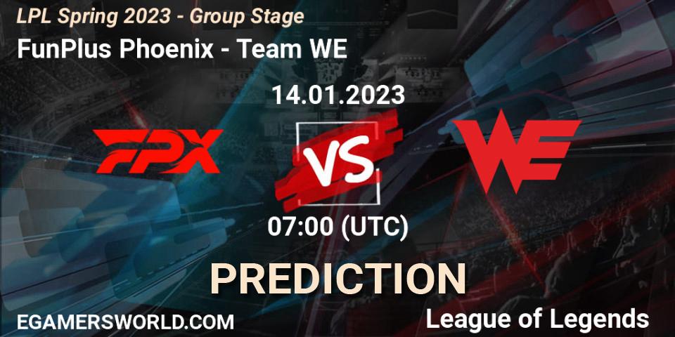 FunPlus Phoenix vs Team WE: Betting TIp, Match Prediction. 14.01.23. LoL, LPL Spring 2023 - Group Stage