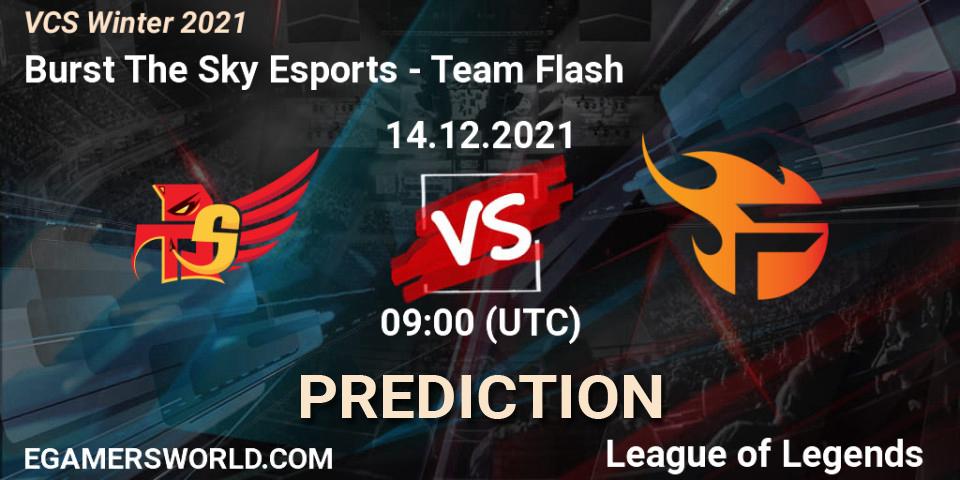 Burst The Sky Esports vs Team Flash: Betting TIp, Match Prediction. 14.12.2021 at 09:00. LoL, VCS Winter 2021
