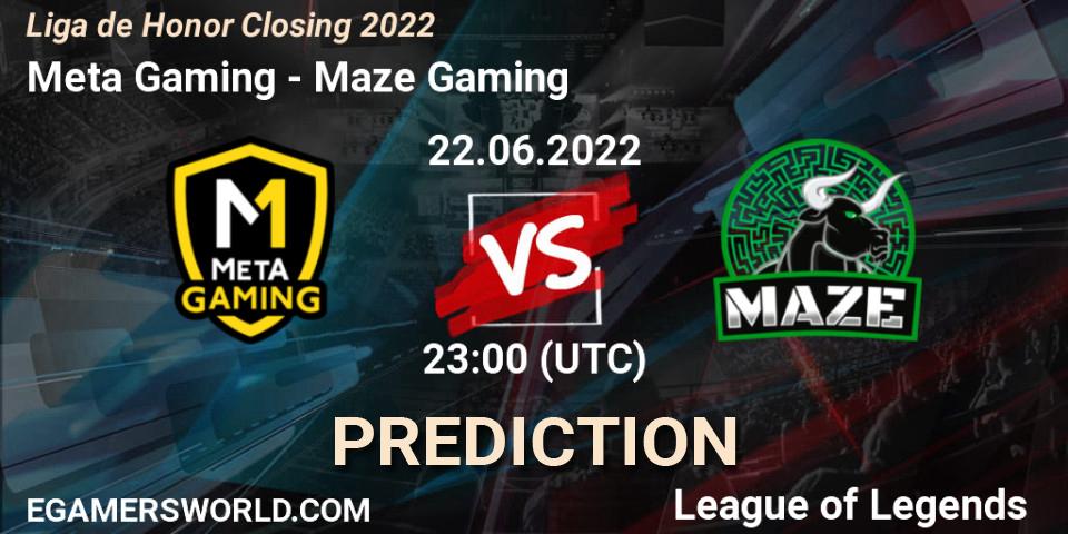 Meta Gaming vs Maze Gaming: Betting TIp, Match Prediction. 22.06.22. LoL, Liga de Honor Closing 2022