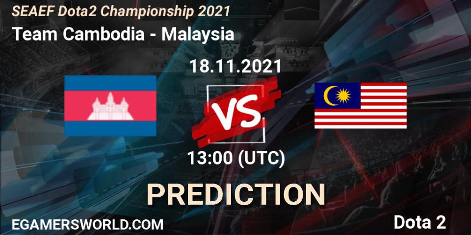 Team Cambodia vs Team Malaysia: Betting TIp, Match Prediction. 18.11.2021 at 13:37. Dota 2, SEAEF Dota2 Championship 2021
