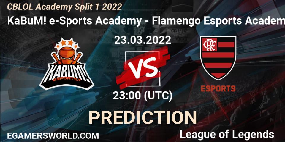 KaBuM! Academy vs Flamengo Esports Academy: Betting TIp, Match Prediction. 23.03.2022 at 23:00. LoL, CBLOL Academy Split 1 2022