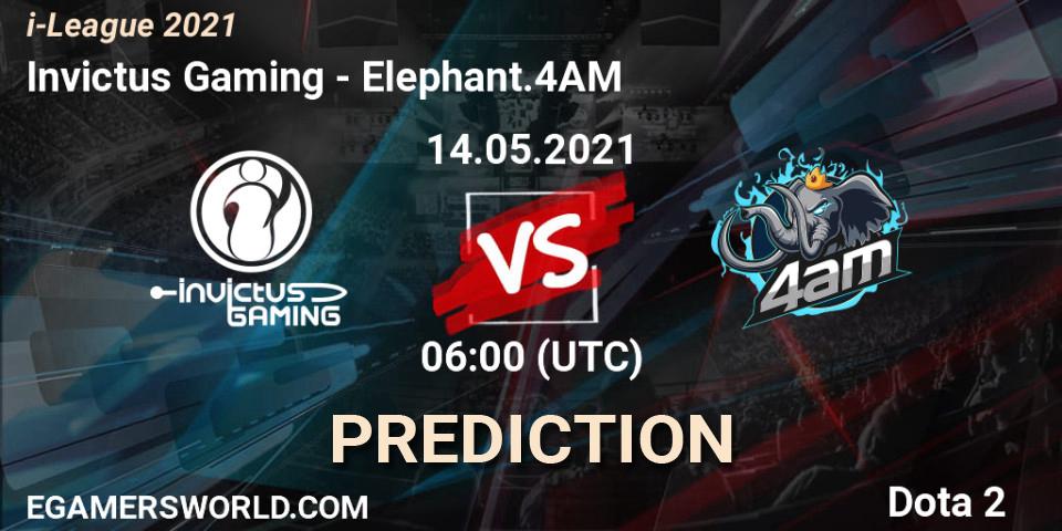 Invictus Gaming vs Elephant.4AM: Betting TIp, Match Prediction. 14.05.2021 at 06:07. Dota 2, i-League 2021 Season 1
