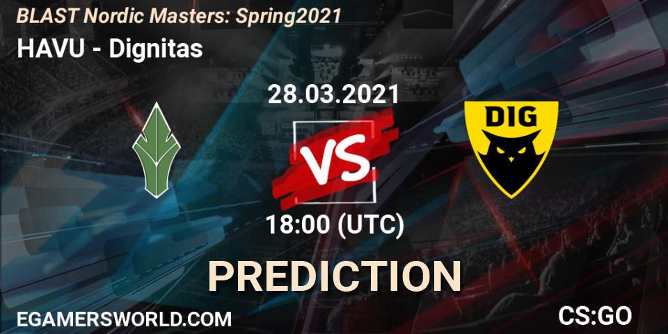 HAVU vs Dignitas: Betting TIp, Match Prediction. 28.03.2021 at 18:00. Counter-Strike (CS2), BLAST Nordic Masters: Spring 2021