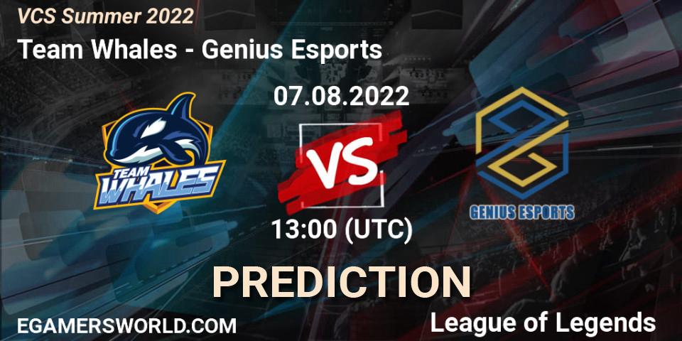Team Whales vs Genius Esports: Betting TIp, Match Prediction. 07.08.22. LoL, VCS Summer 2022