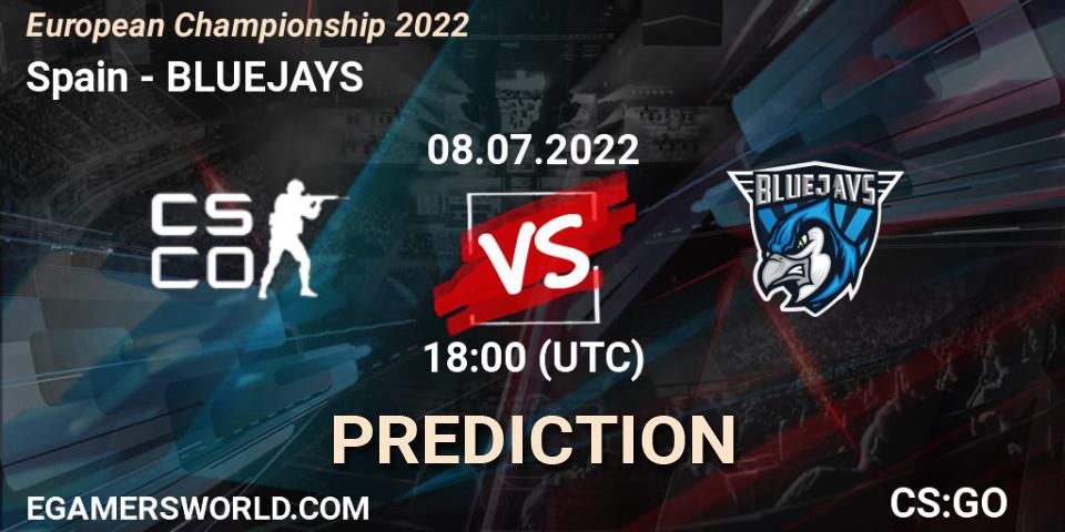 Spain vs BLUEJAYS: Betting TIp, Match Prediction. 08.07.22. CS2 (CS:GO), European Championship 2022