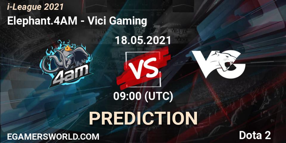 Elephant.4AM vs Vici Gaming: Betting TIp, Match Prediction. 18.05.2021 at 08:23. Dota 2, i-League 2021 Season 1