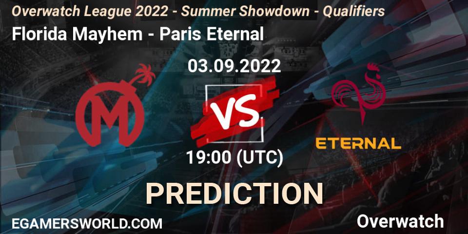 Florida Mayhem vs Paris Eternal: Betting TIp, Match Prediction. 03.09.22. Overwatch, Overwatch League 2022 - Summer Showdown - Qualifiers
