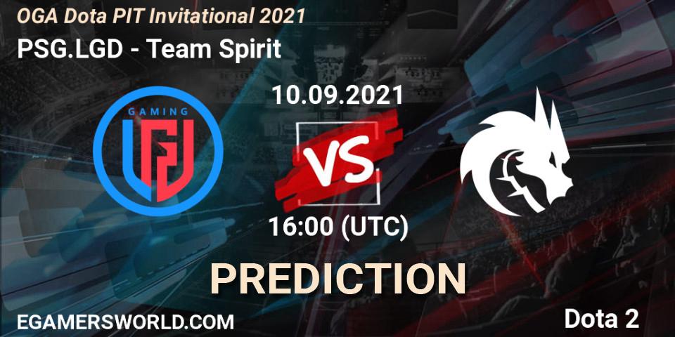 PSG.LGD vs Team Spirit: Betting TIp, Match Prediction. 10.09.21. Dota 2, OGA Dota PIT Invitational 2021
