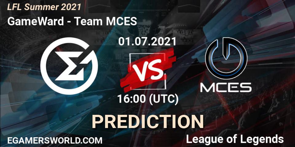 GameWard vs Team MCES: Betting TIp, Match Prediction. 01.07.2021 at 16:00. LoL, LFL Summer 2021