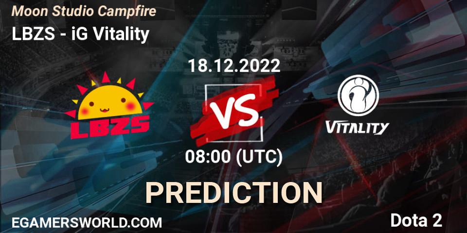 LBZS vs iG Vitality: Betting TIp, Match Prediction. 18.12.2022 at 07:58. Dota 2, Moon Studio Campfire