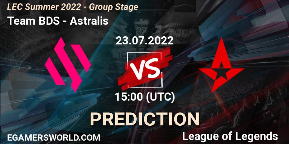 Team BDS vs Astralis: Betting TIp, Match Prediction. 23.07.2022 at 15:00. LoL, LEC Summer 2022 - Group Stage