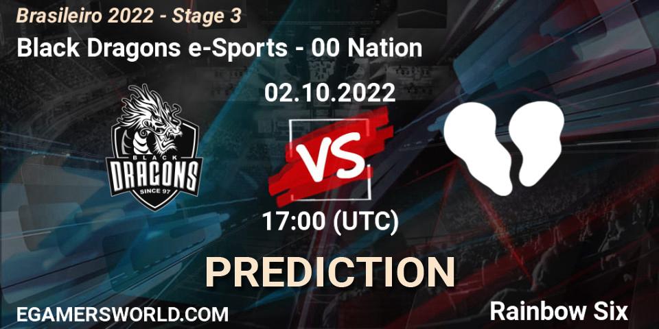 Black Dragons e-Sports vs 00 Nation: Betting TIp, Match Prediction. 02.10.22. Rainbow Six, Brasileirão 2022 - Stage 3