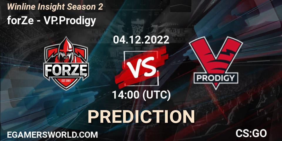 forZe vs VP.Prodigy: Betting TIp, Match Prediction. 04.12.22. CS2 (CS:GO), Winline Insight Season 2