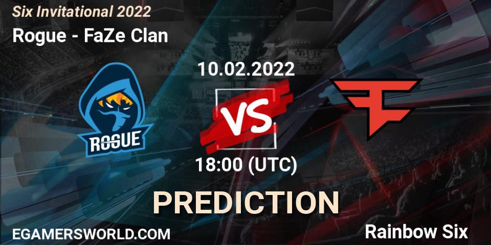 Rogue vs FaZe Clan: Betting TIp, Match Prediction. 10.02.22. Rainbow Six, Six Invitational 2022