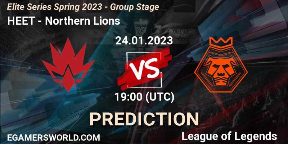 HEET vs Northern Lions: Betting TIp, Match Prediction. 24.01.2023 at 19:00. LoL, Elite Series Spring 2023 - Group Stage