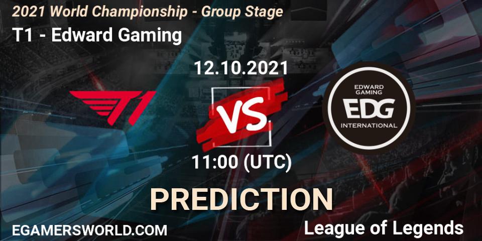 T1 vs Edward Gaming: Betting TIp, Match Prediction. 12.10.21. LoL, 2021 World Championship - Group Stage