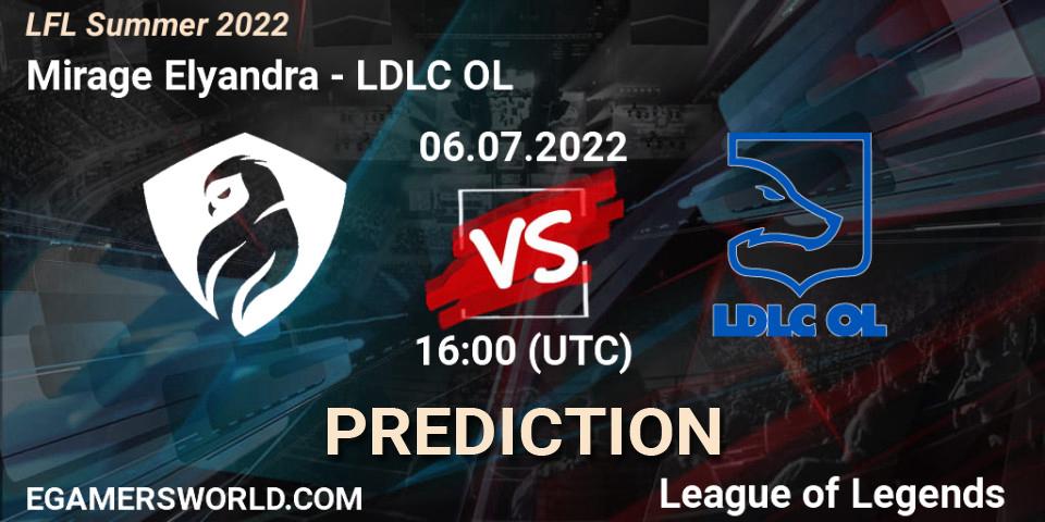 Mirage Elyandra vs LDLC OL: Betting TIp, Match Prediction. 06.07.22. LoL, LFL Summer 2022