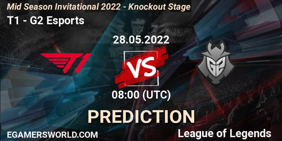 T1 vs G2 Esports: Betting TIp, Match Prediction. 28.05.22. LoL, Mid Season Invitational 2022 - Knockout Stage