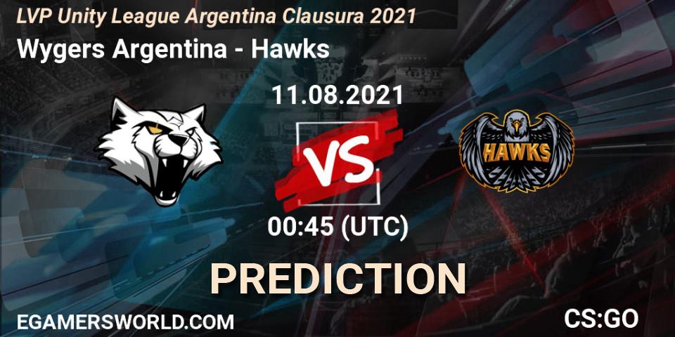 Wygers Argentina vs Hawks: Betting TIp, Match Prediction. 11.08.2021 at 00:45. Counter-Strike (CS2), LVP Unity League Argentina Clausura 2021