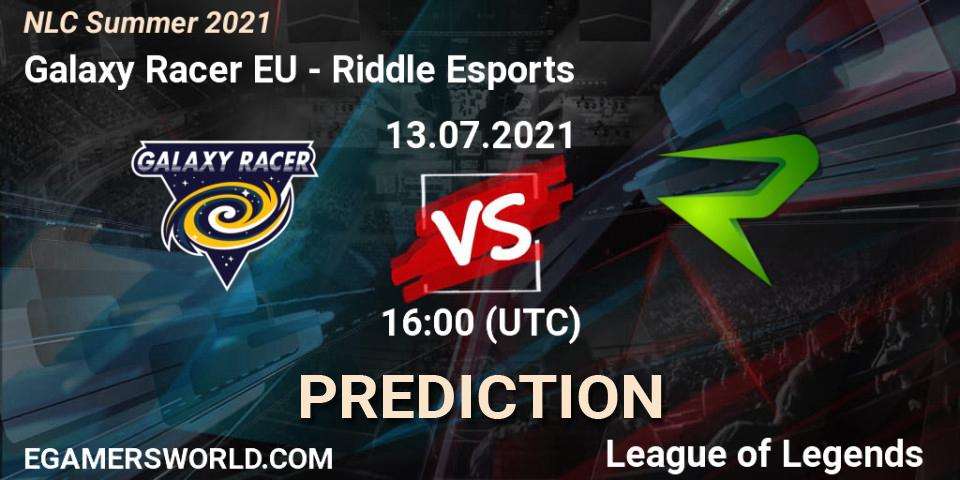 Galaxy Racer EU vs Riddle Esports: Betting TIp, Match Prediction. 13.07.2021 at 16:00. LoL, NLC Summer 2021