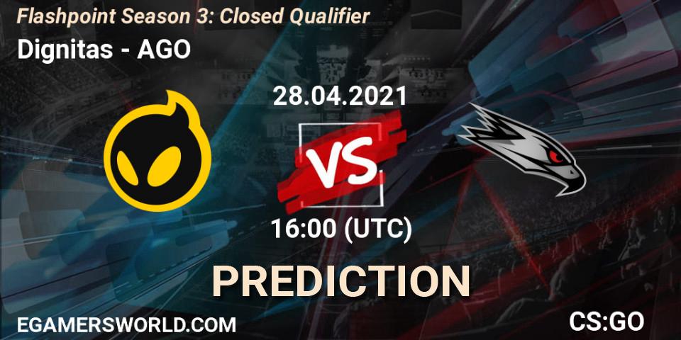 Dignitas vs AGO: Betting TIp, Match Prediction. 28.04.21. CS2 (CS:GO), Flashpoint Season 3: Closed Qualifier