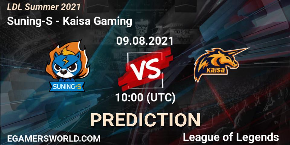 Suning-S vs Kaisa Gaming: Betting TIp, Match Prediction. 09.08.21. LoL, LDL Summer 2021