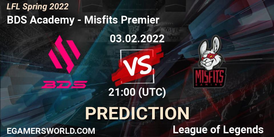 BDS Academy vs Misfits Premier: Betting TIp, Match Prediction. 03.02.22. LoL, LFL Spring 2022