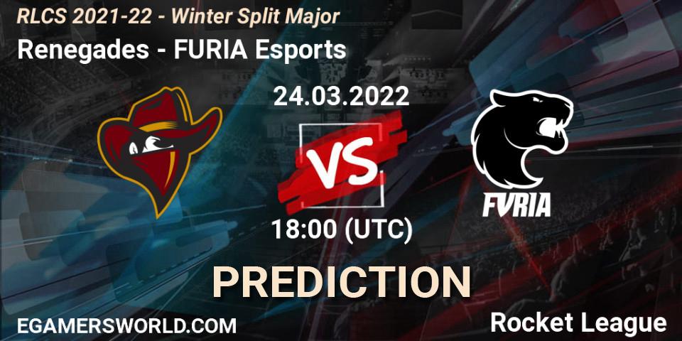 Renegades vs FURIA Esports: Betting TIp, Match Prediction. 24.03.2022 at 20:00. Rocket League, RLCS 2021-22 - Winter Split Major