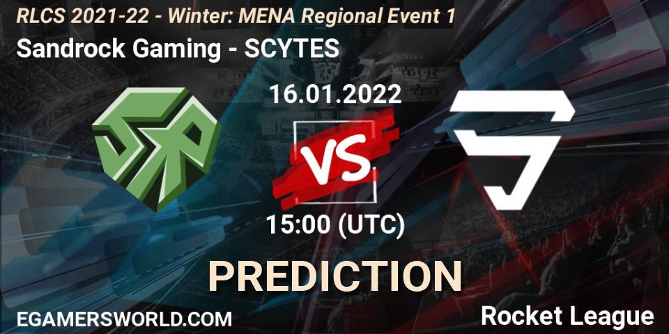 Sandrock Gaming vs SCYTES: Betting TIp, Match Prediction. 16.01.22. Rocket League, RLCS 2021-22 - Winter: MENA Regional Event 1