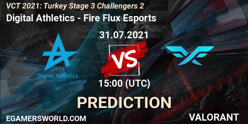 Digital Athletics vs Fire Flux Esports: Betting TIp, Match Prediction. 31.07.2021 at 15:00. VALORANT, VCT 2021: Turkey Stage 3 Challengers 2