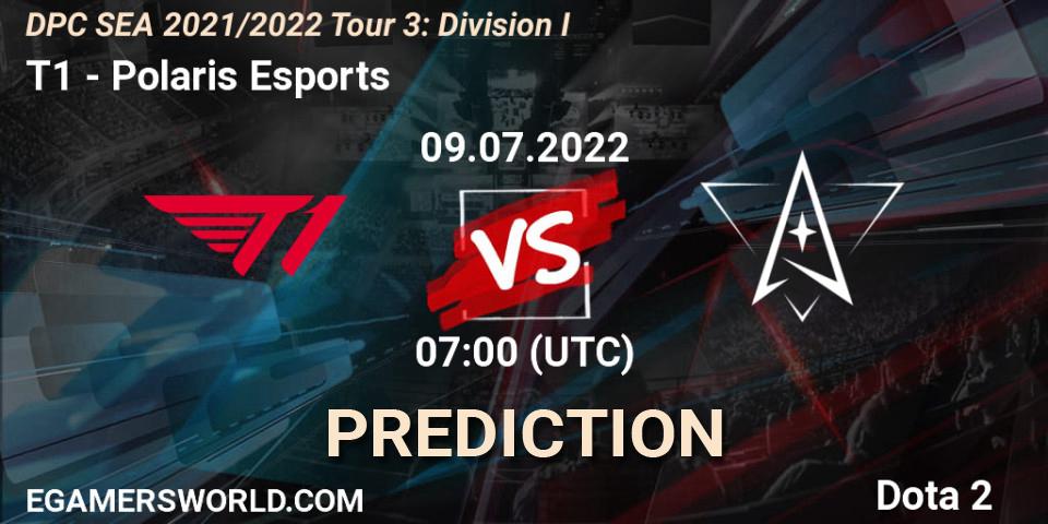 T1 vs Polaris Esports: Betting TIp, Match Prediction. 09.07.22. Dota 2, DPC SEA 2021/2022 Tour 3: Division I